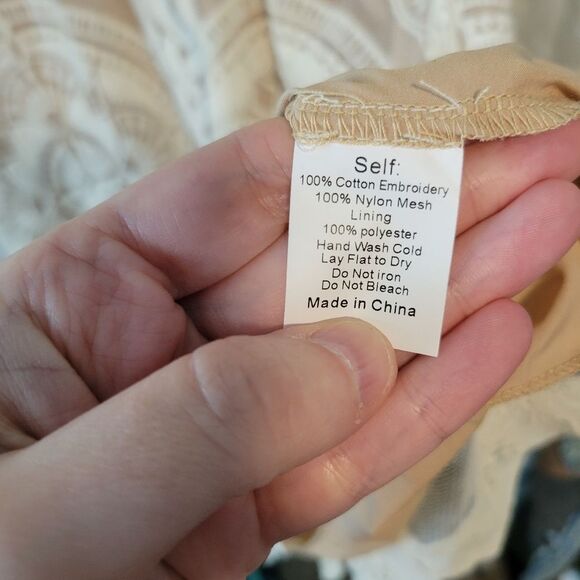 Jen's Pirate Booty Reflection Lace Flare Sleeve Mini Dress XS Boho - Picture 7 of 7